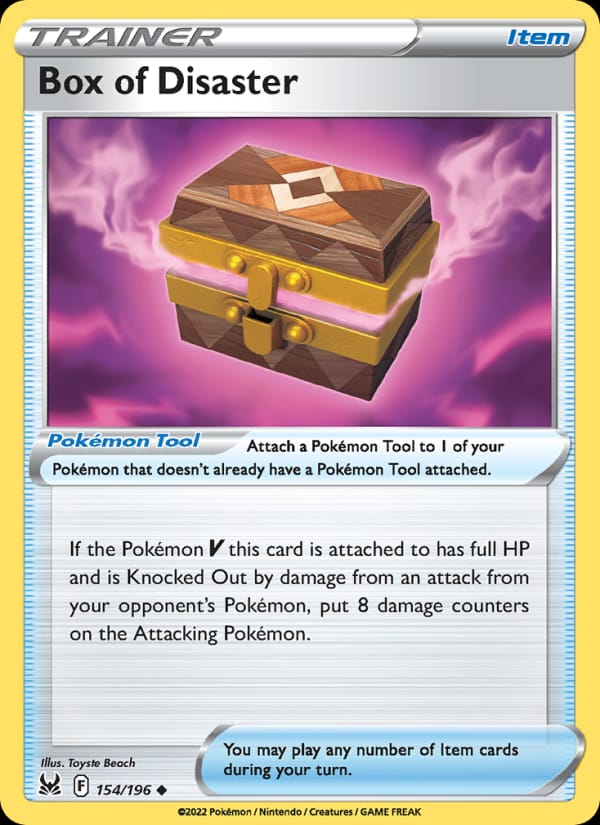 Box of Disaster 154/196 Lost Origin Pokémon card