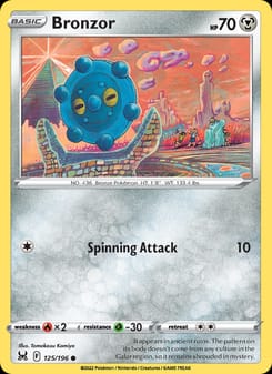 Bronzor 125/196 Common – Lost Origin Pokémon card