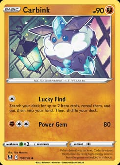 Carbink 108/196 Uncommon – Lost Origin Pokémon card