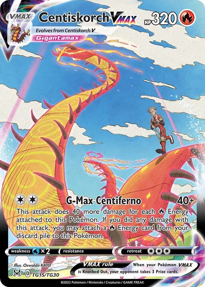 Centiskorch VMAX TG15/TG30 Lost Origin Pokémon card