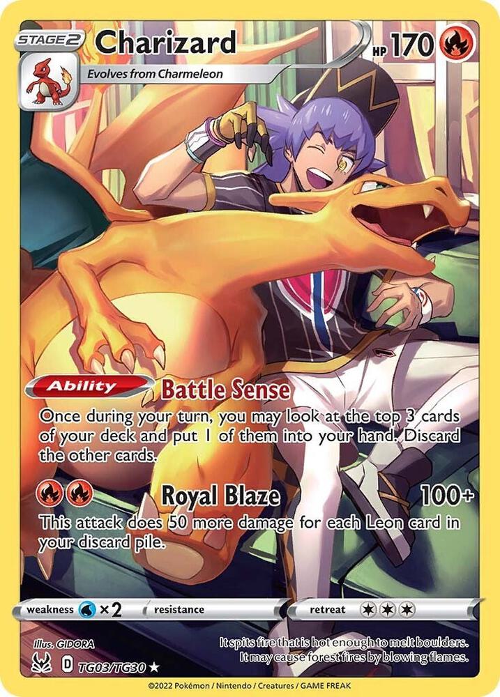 Charizard TG03/TG30 Lost Origin Pokémon card