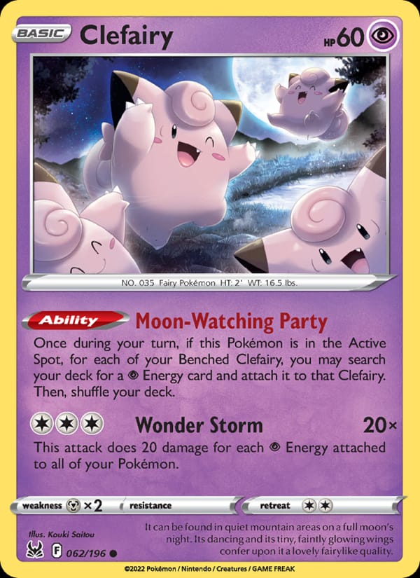 Clefairy 062/196 Lost Origin Pokémon card