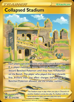 Collapsed Stadium 215/196 Secret Rare – Lost Origin Pokémon card