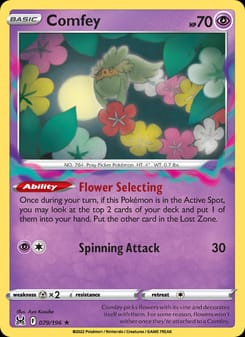 Comfey 079/196 Rare – Lost Origin Pokémon card