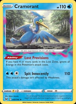 Cramorant 050/196 Rare – Lost Origin Pokémon card