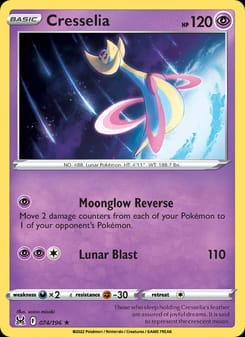 Cresselia 074/196 Holo Rare – Lost Origin Pokémon card