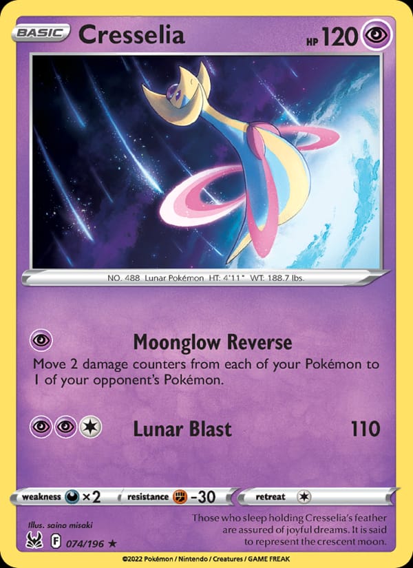 Cresselia 074/196 Lost Origin Pokémon card