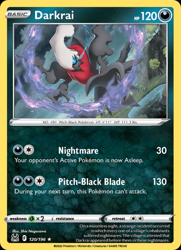 Darkrai 120/196 Lost Origin Pokémon card