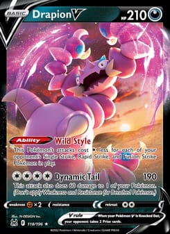 Drapion V 118/196 Ultra Rare – Lost Origin Pokémon card