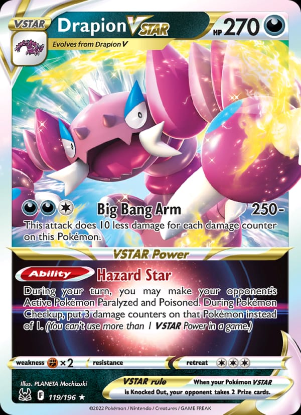 Drapion VSTAR 119/196 Lost Origin Pokémon card