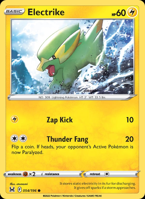 Electrike 054/196 Lost Origin Pokémon card