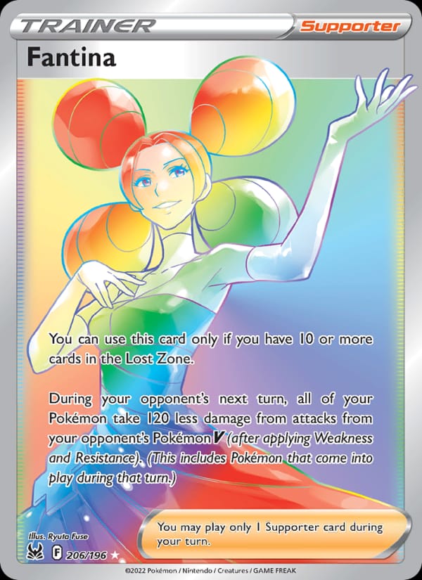 Fantina 206/196 Lost Origin Pokémon card