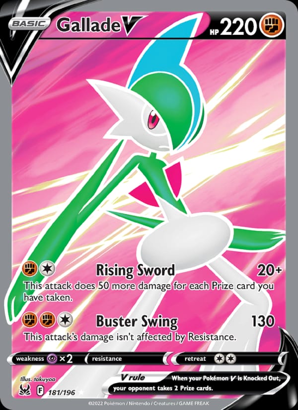 Gallade V 181/196 Lost Origin Pokémon card