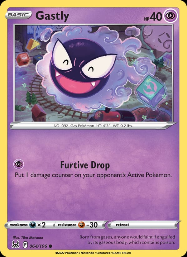 Gastly 064/196 Lost Origin Pokémon card