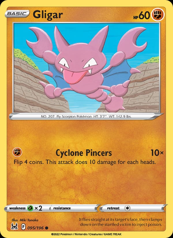 Gligar 095/196 Lost Origin Pokémon card