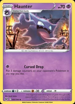 Haunter 065/196 Uncommon – Lost Origin Pokémon card