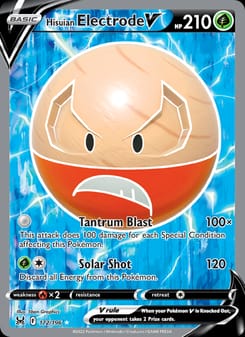 Hisuian Electrode V 172/196 Ultra Rare – Lost Origin Pokémon card
