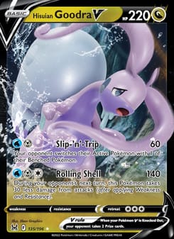 Hisuian Goodra V 135/196 Ultra Rare – Lost Origin Pokémon card