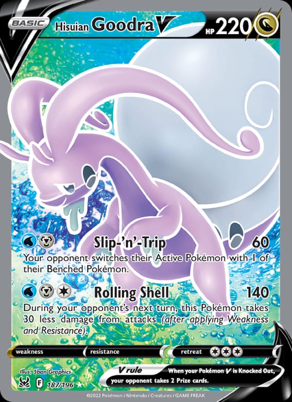 Hisuian Goodra V 187/196 Lost Origin Pokémon card