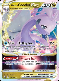 Hisuian Goodra VSTAR 136/196 Ultra Rare – Lost Origin Pokémon card