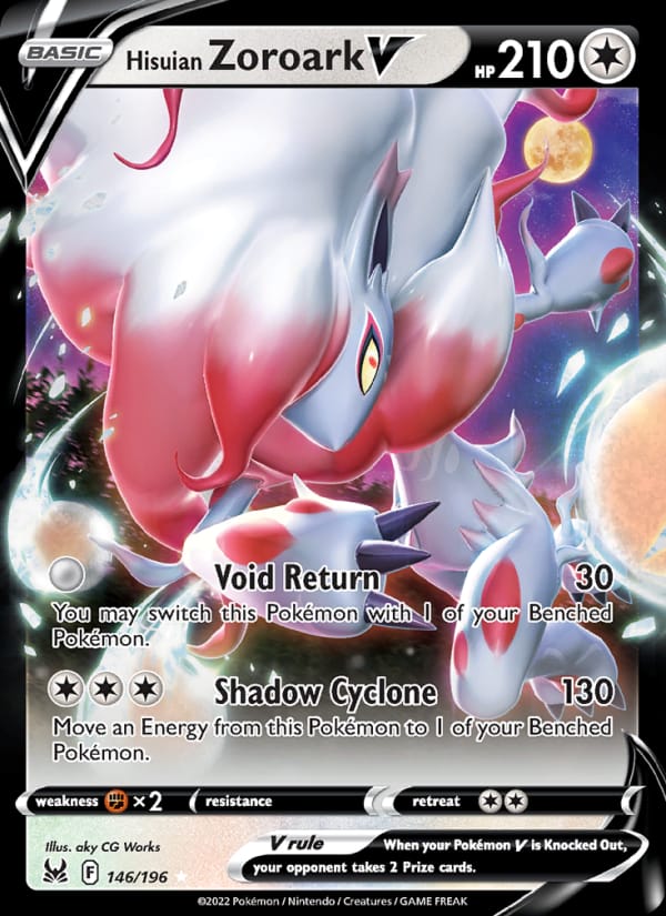 Hisuian Zoroark V 146/196 Lost Origin Pokémon card