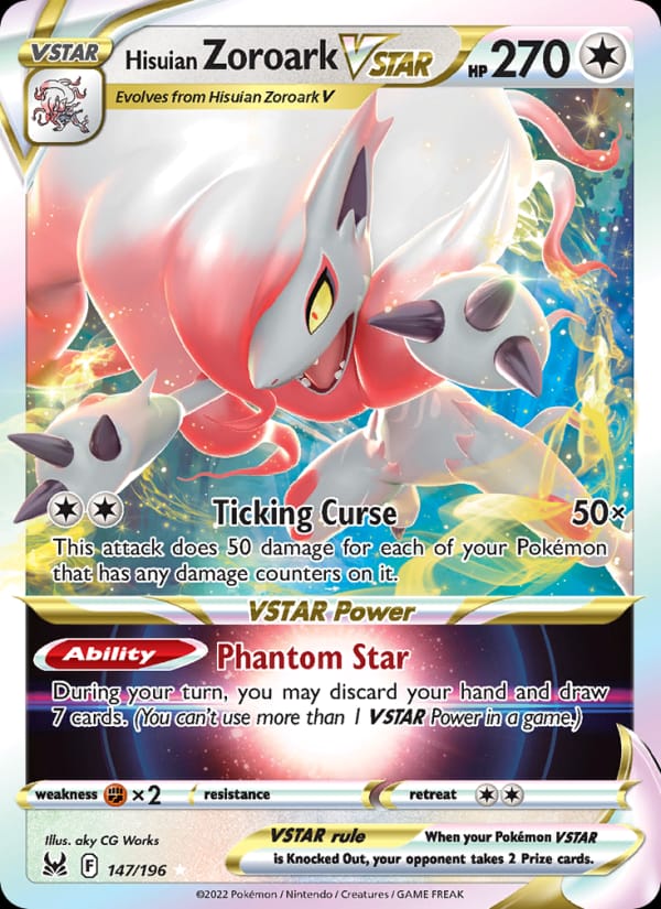 Hisuian Zoroark VSTAR 147/196 Lost Origin Pokémon card