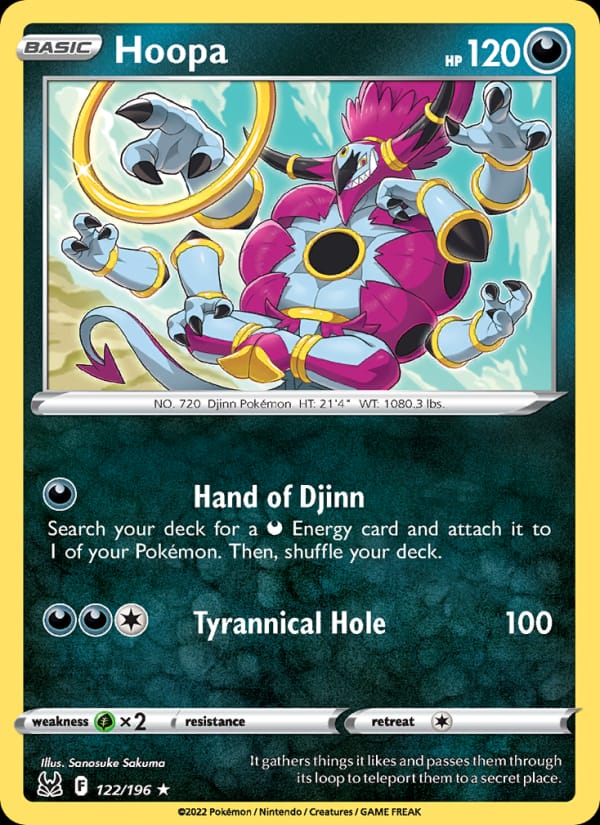 Hoopa 122/196 Lost Origin Pokémon card