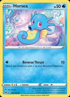 Horsea 035/196 Common – Lost Origin Pokémon card