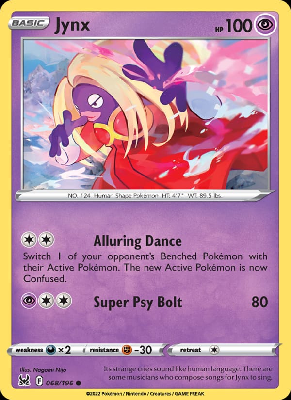 Jynx 068/196 Lost Origin Pokémon card