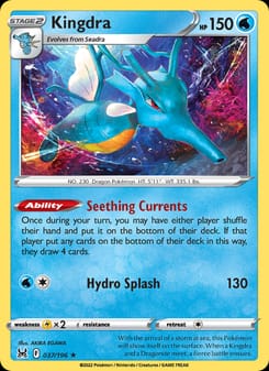 Kingdra 037/196 Holo Rare – Lost Origin Pokémon card