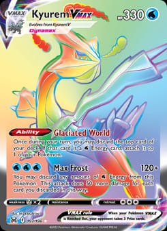Kyurem VMAX 197/196 Secret Rare – Lost Origin Pokémon card