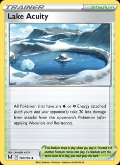 Lake Acuity 160/196 Uncommon – Lost Origin Pokémon card