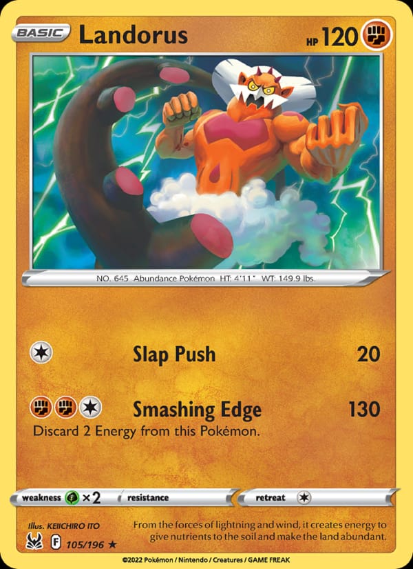 Landorus 105/196 Lost Origin Pokémon card