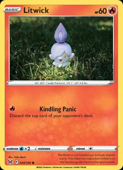 Litwick 024/196 Common – Lost Origin Pokémon card