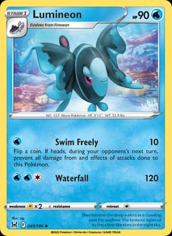 Lumineon 041/196 Uncommon – Lost Origin Pokémon card