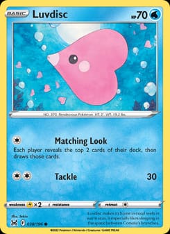 Luvdisc 038/196 Common – Lost Origin Pokémon card