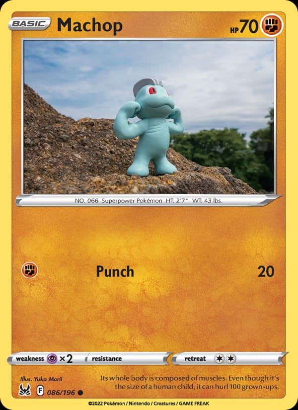 Machop 086/196 Lost Origin Pokémon card
