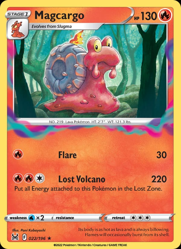 Magcargo 022/196 Lost Origin Pokémon card