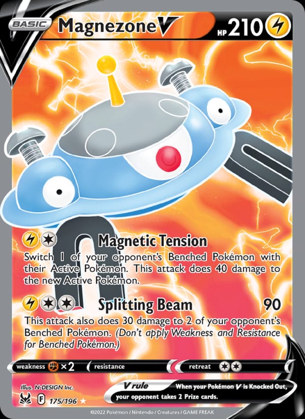 Magnezone V 175/196 Lost Origin Pokémon card