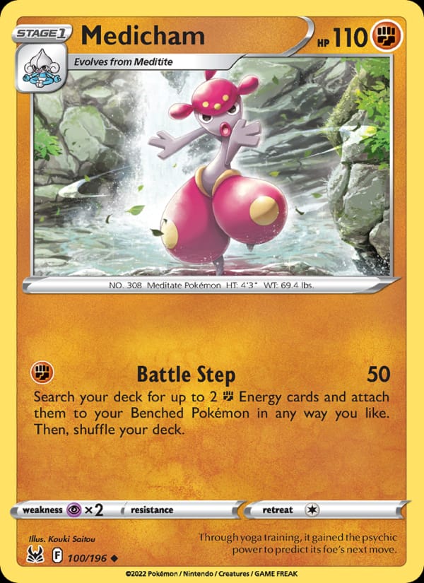 Medicham 100/196 Lost Origin Pokémon card
