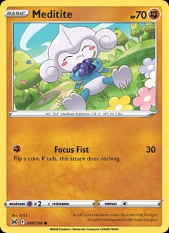 Meditite 099/196 Common – Lost Origin Pokémon card