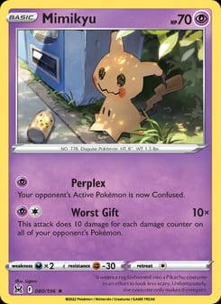 Mimikyu 080/196 Rare – Lost Origin Pokémon card