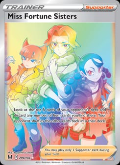 Miss Fortune Sisters 209/196 Secret Rare – Lost Origin Pokémon card