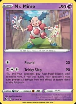 Mr. Mime 067/196 Rare – Lost Origin Pokémon card