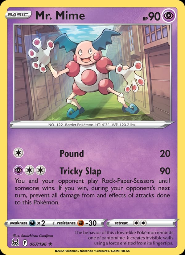 Mr. Mime 067/196 Lost Origin Pokémon card
