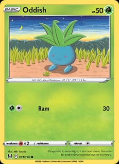 Oddish 001/196 Common – Lost Origin Pokémon card