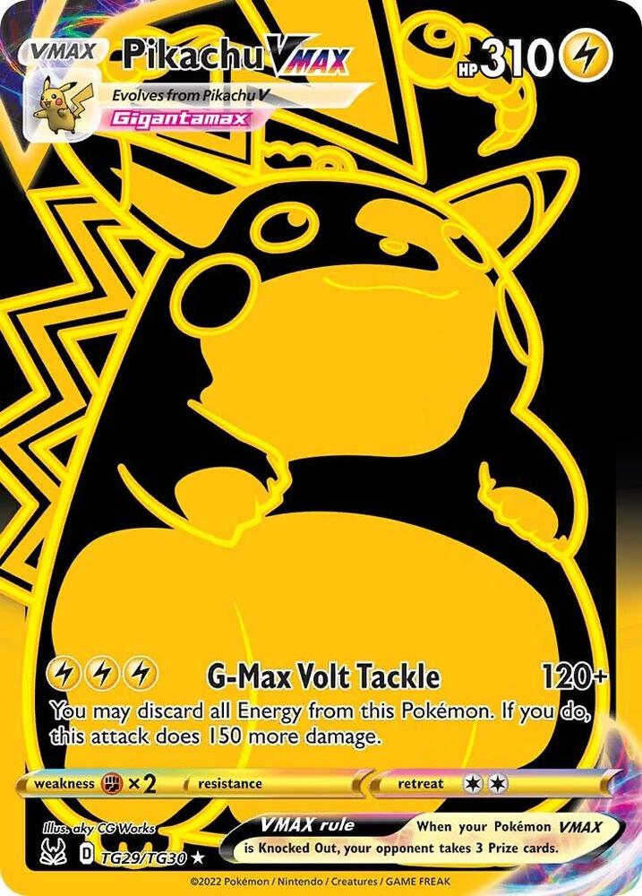 Pikachu VMAX TG29/TG30 Lost Origin Pokémon card