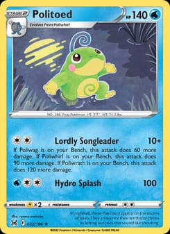 Politoed 032/196 Rare – Lost Origin Pokémon card