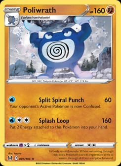 Poliwrath 085/196 Rare – Lost Origin Pokémon card