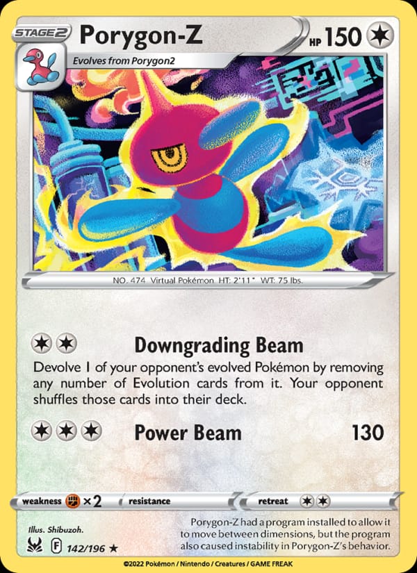 Porygon-Z 142/196 Lost Origin Pokémon card